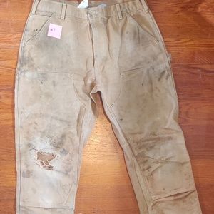 38 x 32 Carhartt Double Knee Work Dungaree loose